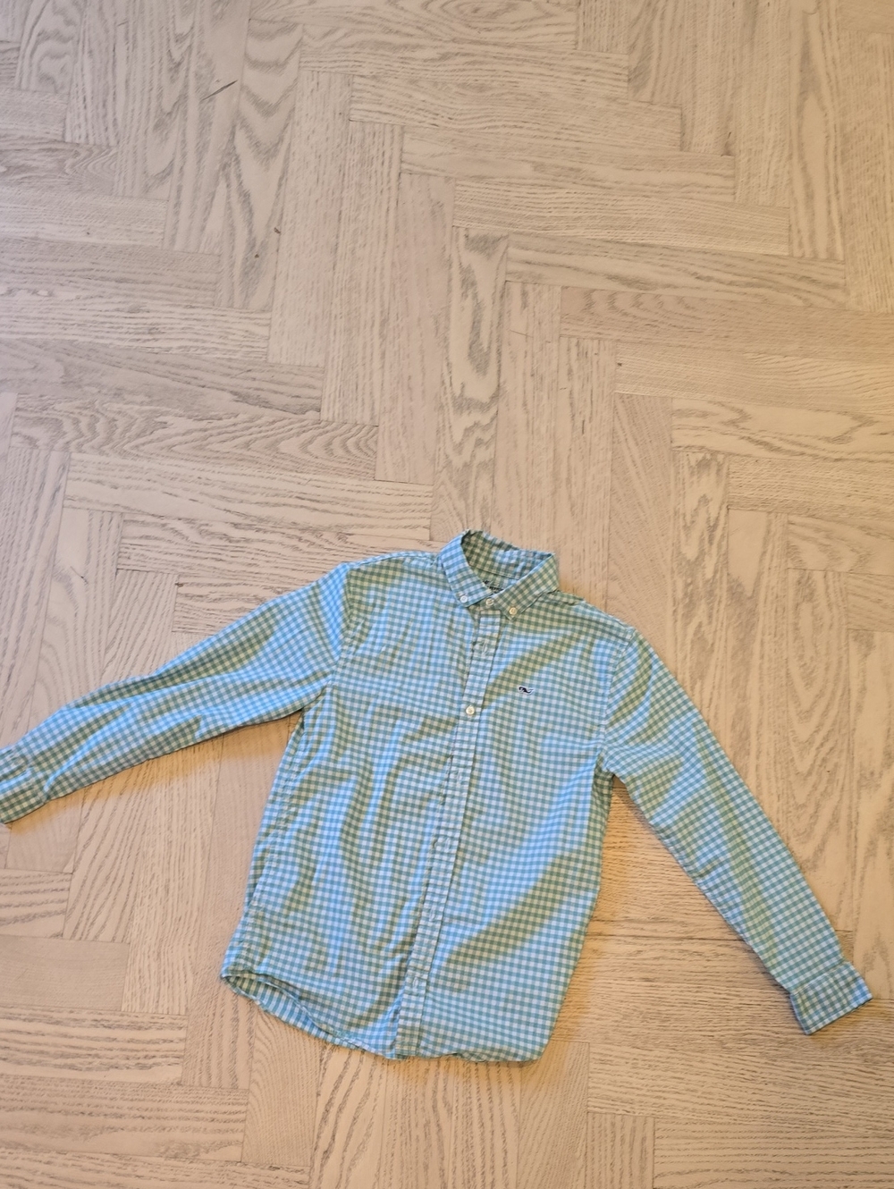 Boys Vineyard Vines Medium 12-14 Gingham Button-Down Shirt